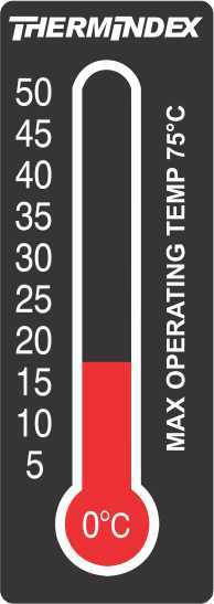 Thermindex® 10 Level Adhesive Temperature Strip | Temperature Indicating Labels Thermometer Strips