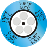Thermax® 5 Level Clock Temperature Indicator Labels