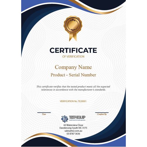Verification Certificate
