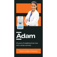 ADAM 50 years of weighing with a whole new look.
